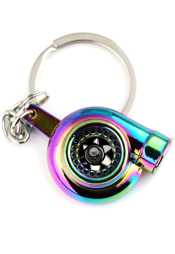 Turbolader Schlüsselanhänger - Neo Chrom Rainbow