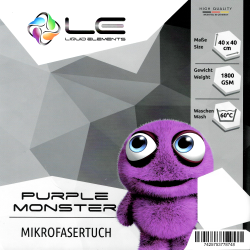 Liquid Elements - Purple Monster Poliertuch 1800GSM/40x40cm