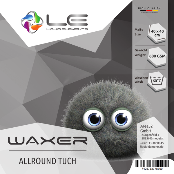 Liquid Elements - Waxer Allroundtuch 600GSM/40x40cm