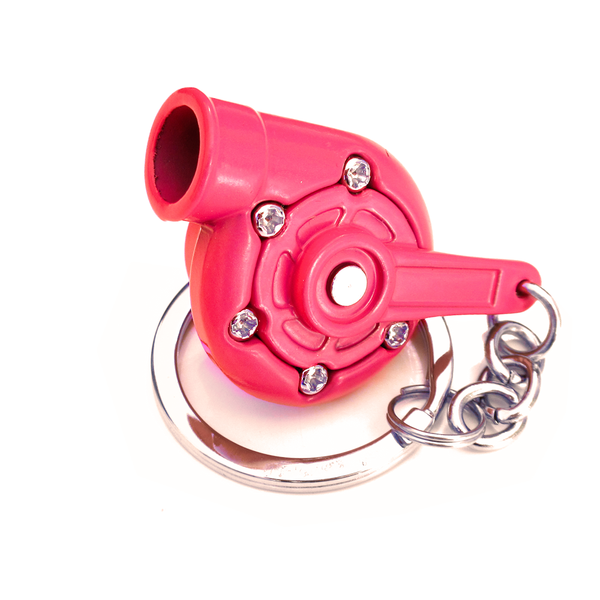 Turbolader Schlüsselanhänger neon pink