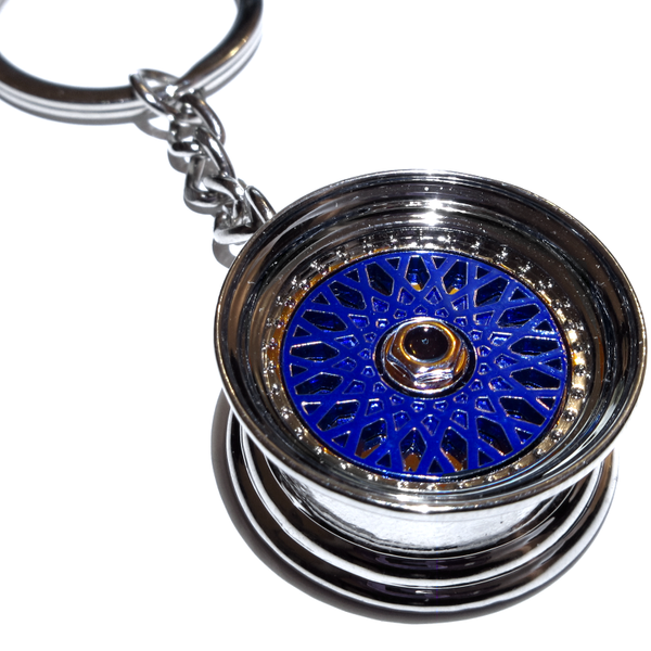 Felge Schlüsselanhänger RS Style - Metallic Blau