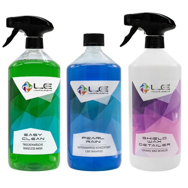 Liquid Elements - Clean & Detail - Lackreinigung & Pflegeset 3x1L